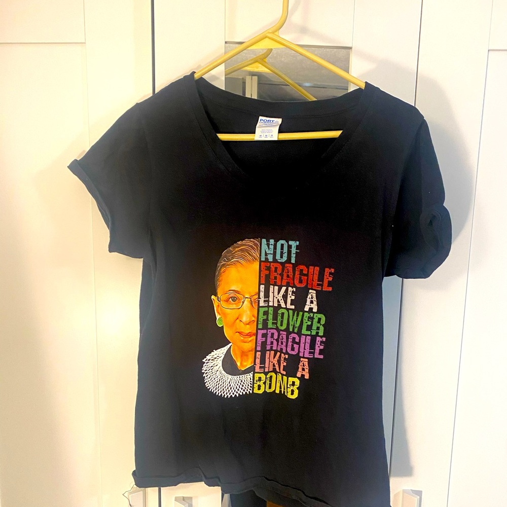 RBG “ not fragile like a flower” t-shirt